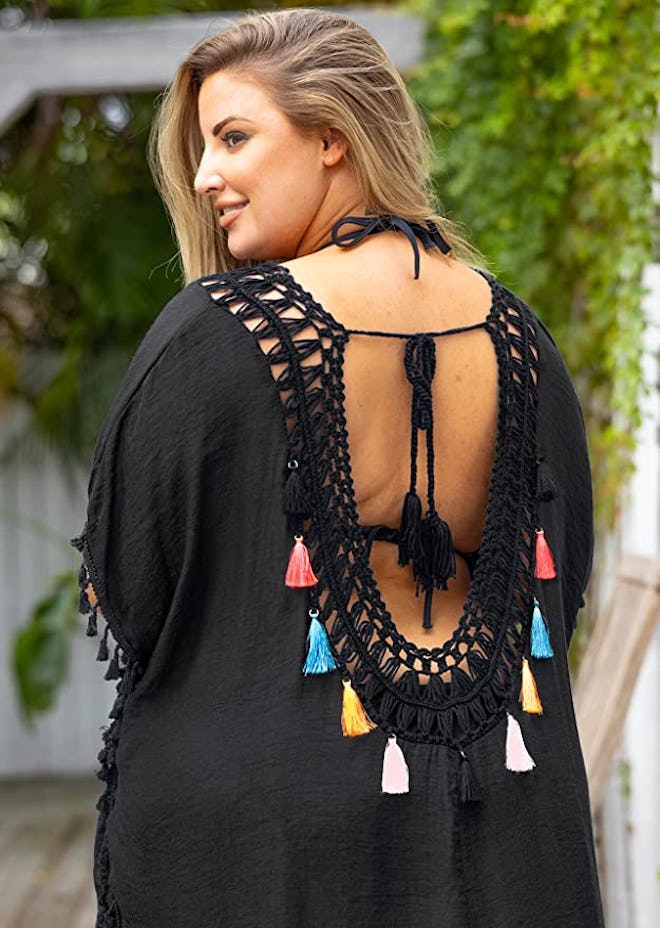 AusLook Open-Back Crochet Cover-Up