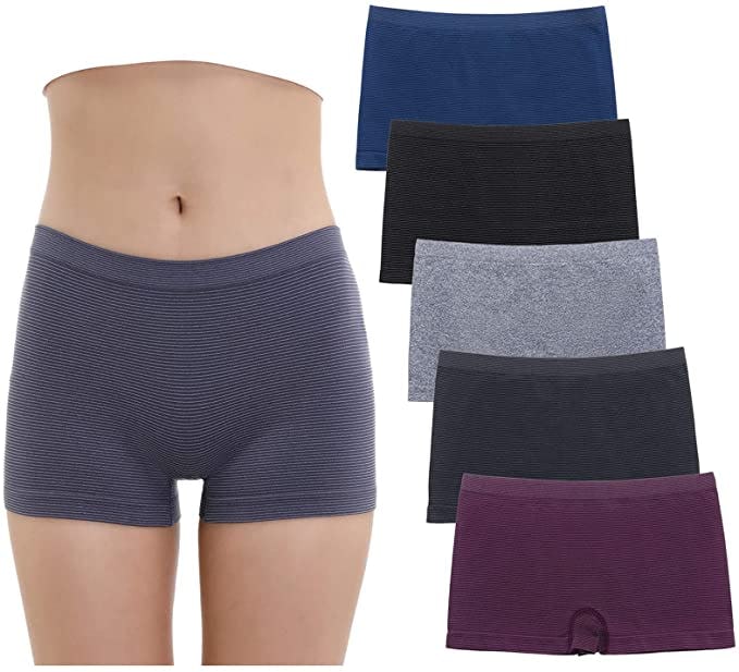 Ruxia Seamless Boyshort Panties (5-Pack)