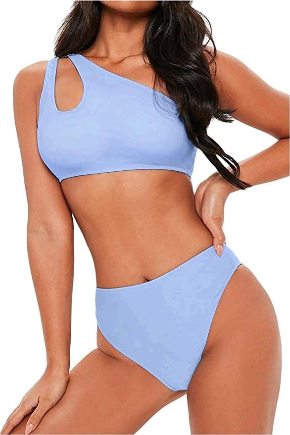 FAFOFA High Waist One-Shoulder Bikini