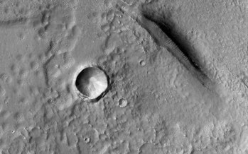 NASA image of mars crater