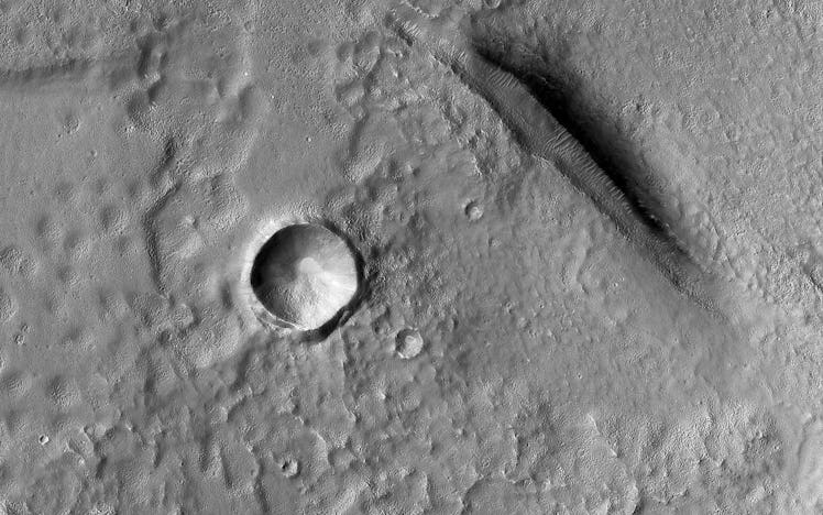 NASA image of mars crater