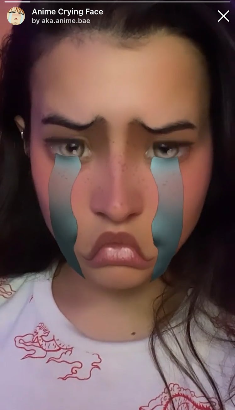 Check out these crying face filters from TikTok, Instagram, and Snapchat.