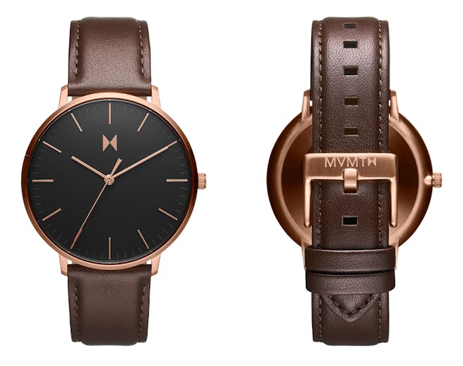 College graduation gift ideas; brown and black wrist watch