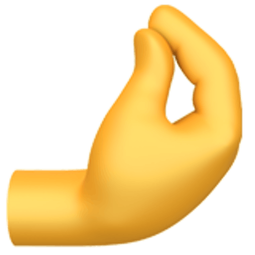 the pinched fingers emoji, also known as what do you want or chef's kiss. What do all the hand emoji...