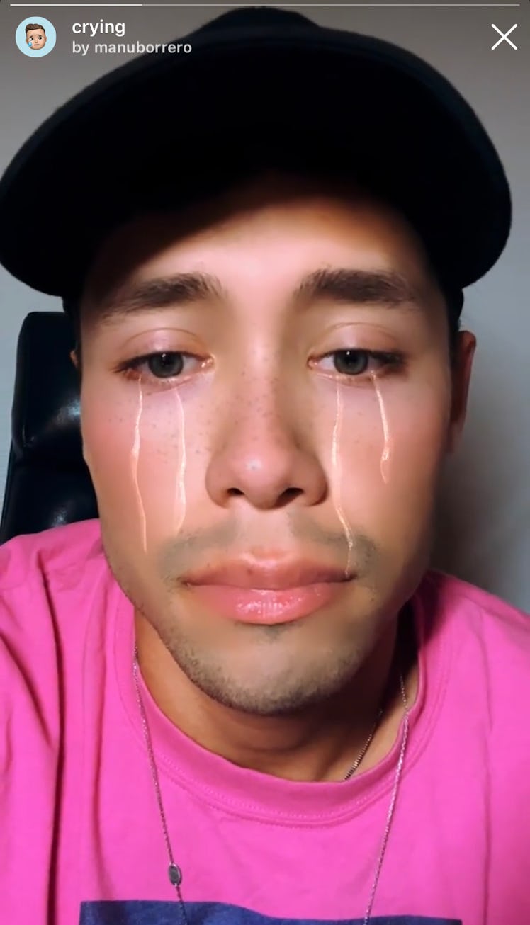 Check out these crying face filters from TikTok, Instagram, and Snapchat.