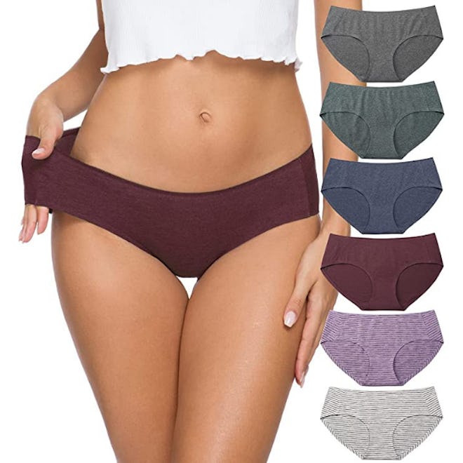 Altheanray Seamless Cotton Panties (6-Pack)