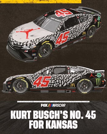 23XI Racing Jordan Brand Kurt Busch car