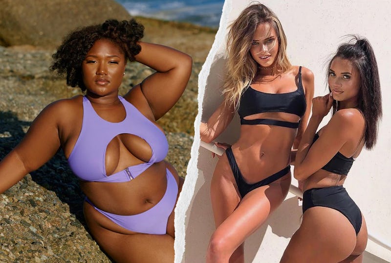 Swimsuits top with underboob
