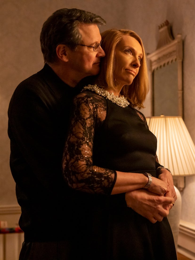 Toni Collette and Colin Firth play Katherine and Michael Peterson in 'The Staircase.'
