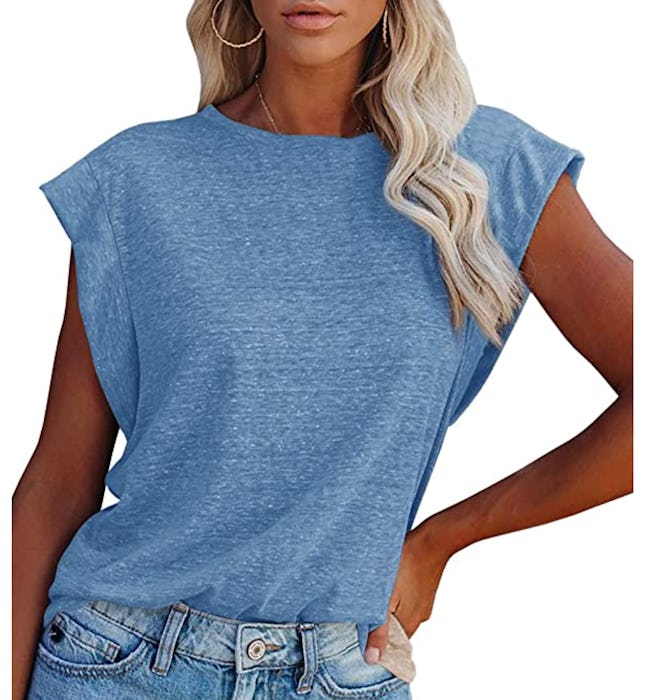 FISACE Womens Summer Crew Neck