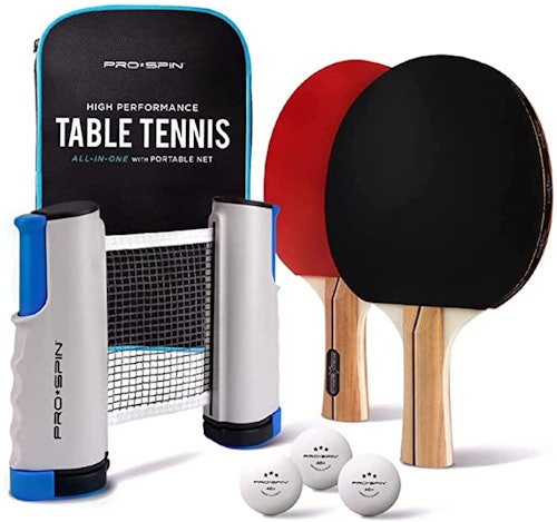 PRO-SPIN All-in-One Portable Ping Pong Paddle Set
