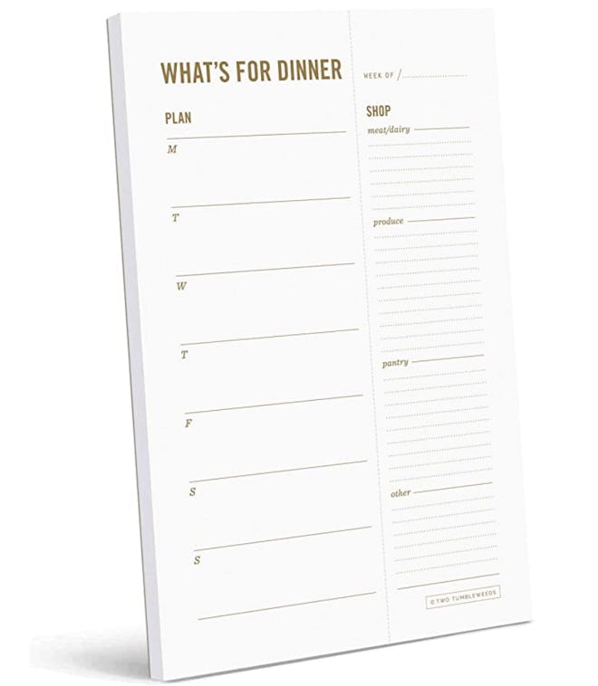 “What’s for Dinner?” Magnetic Weekly Meal Planner Notepad