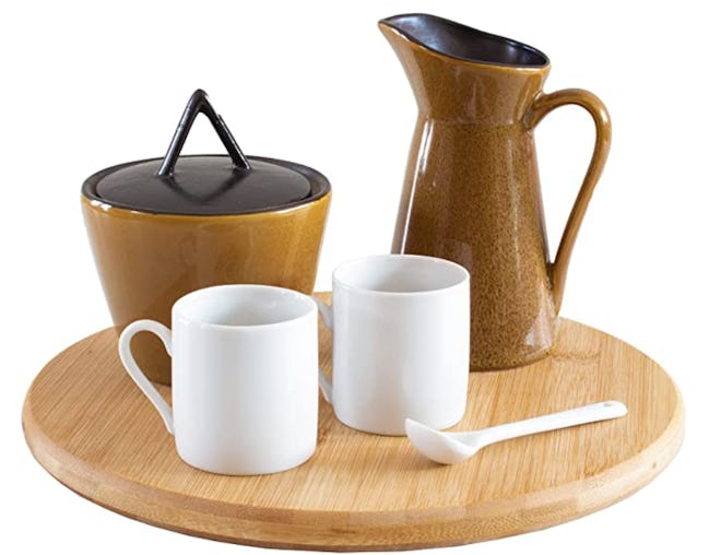 Elevated bamboo spinnable Lazy Susan