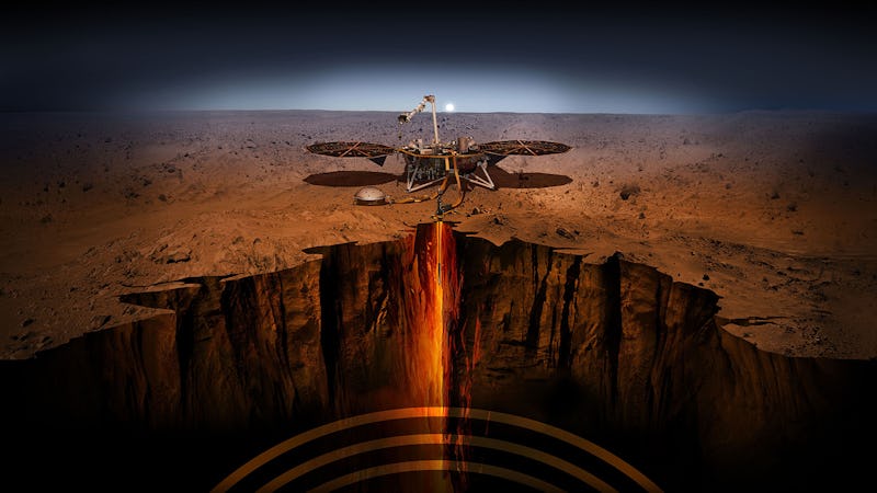 Mars insight on mars illustration