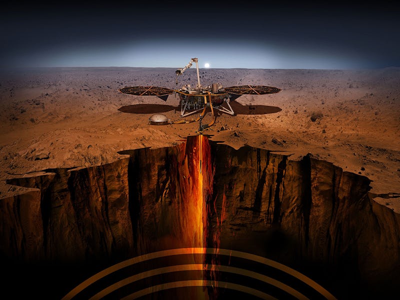 Mars insight on mars illustration