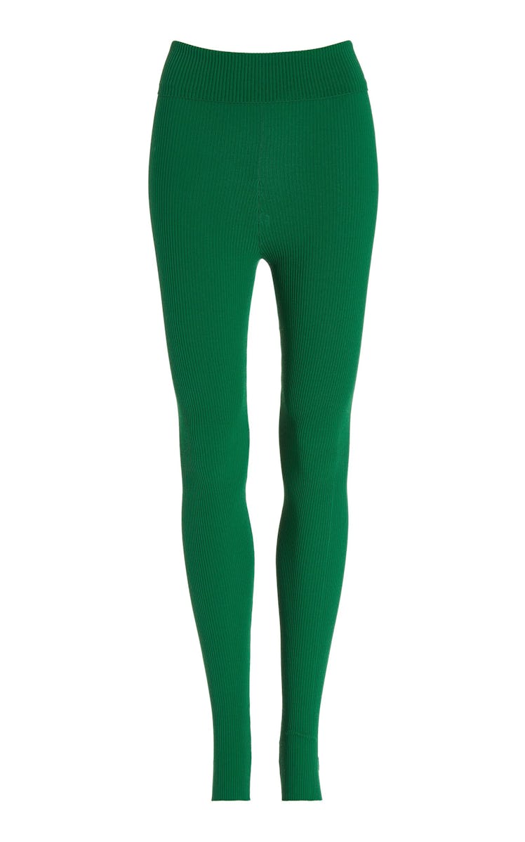 Live The Process ribbed green leggings