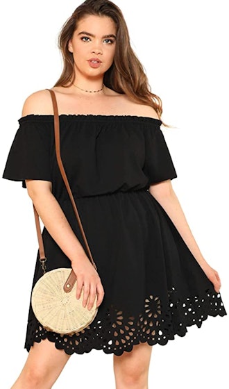 Romwe Scallop Hem Dress