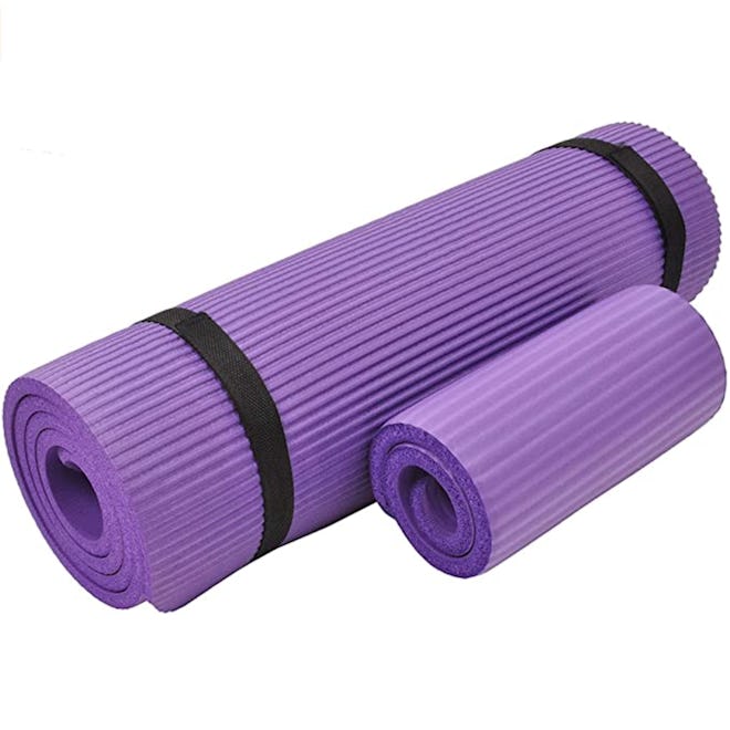 BalanceFrom GoYoga+ High Density Yoga Mat and Knee Pad 