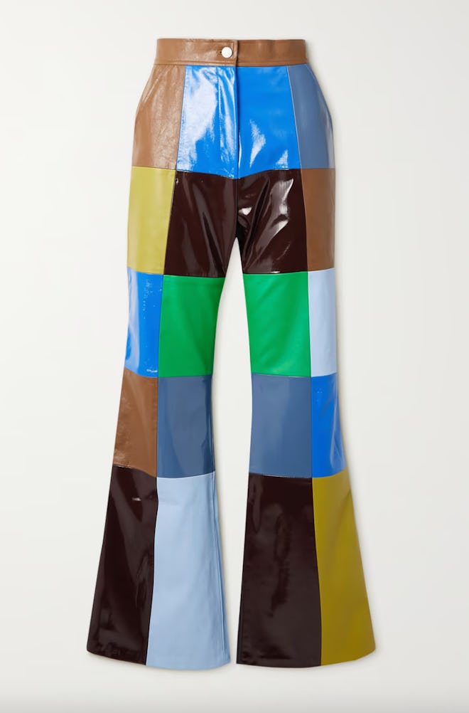 Andersson Bell Lexi Patchwork Faux Leather Pants