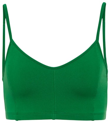 Live The Process green sports bra