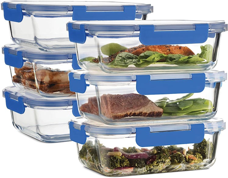 FineDine Glass Meal-Prep Containers (6-Pack)