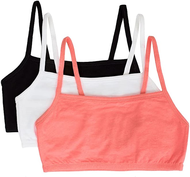 Fruit of the Loom Spaghetti Strap Cotton Pullover Sports Bra