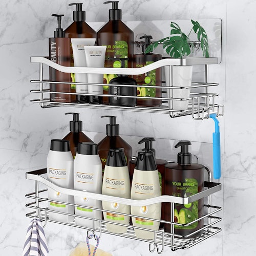 Orimade Adhesive Shower Caddy Shelf (2-Pack)
