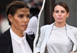 Rebekah Vardy and Coleen Rooney attending court for the "WAGatha Christie" trial
