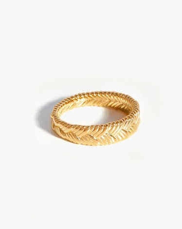 Missoma gold braid ring