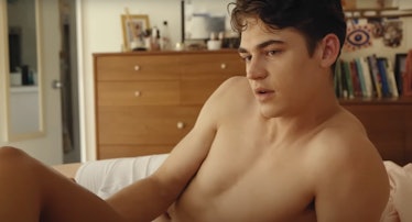 A shirtless Hero Fiennes Tiffin in the 'First Love' trailer