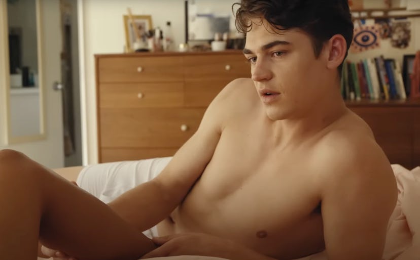 A shirtless Hero Fiennes Tiffin in the 'First Love' trailer