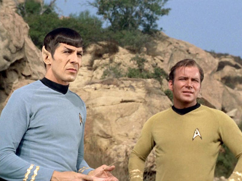 William Shatner and Leonard Nimoy as James Kirk and Spock in the original Star Trek