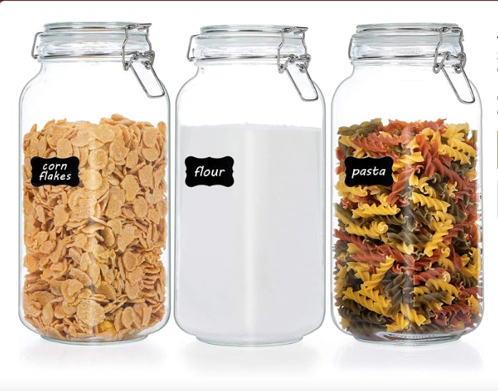 airtight clamp lid glass food storage jars