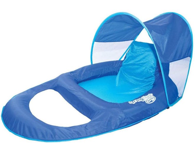 canopy pool float: SwimWays Spring Float Mesh Recliner Pool Lounge Chair
