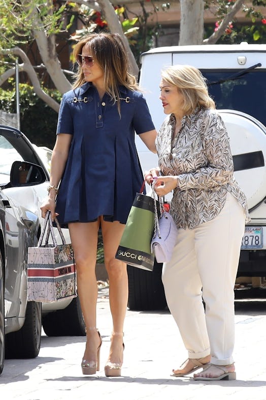Jennifer Lopez and her mother, Guadalupe, at Soho House in Malibu. 