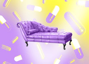 Left Hand Chaise Lounge Velvet Pink sofa 