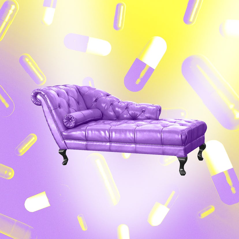 Left Hand Chaise Lounge Velvet Pink sofa