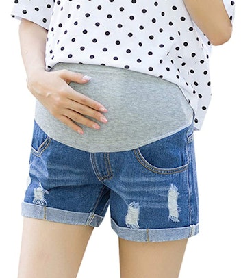 Cichic Plus Size Maternity Jean Shorts