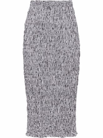 Miu Miu Gingham check midi-skirt