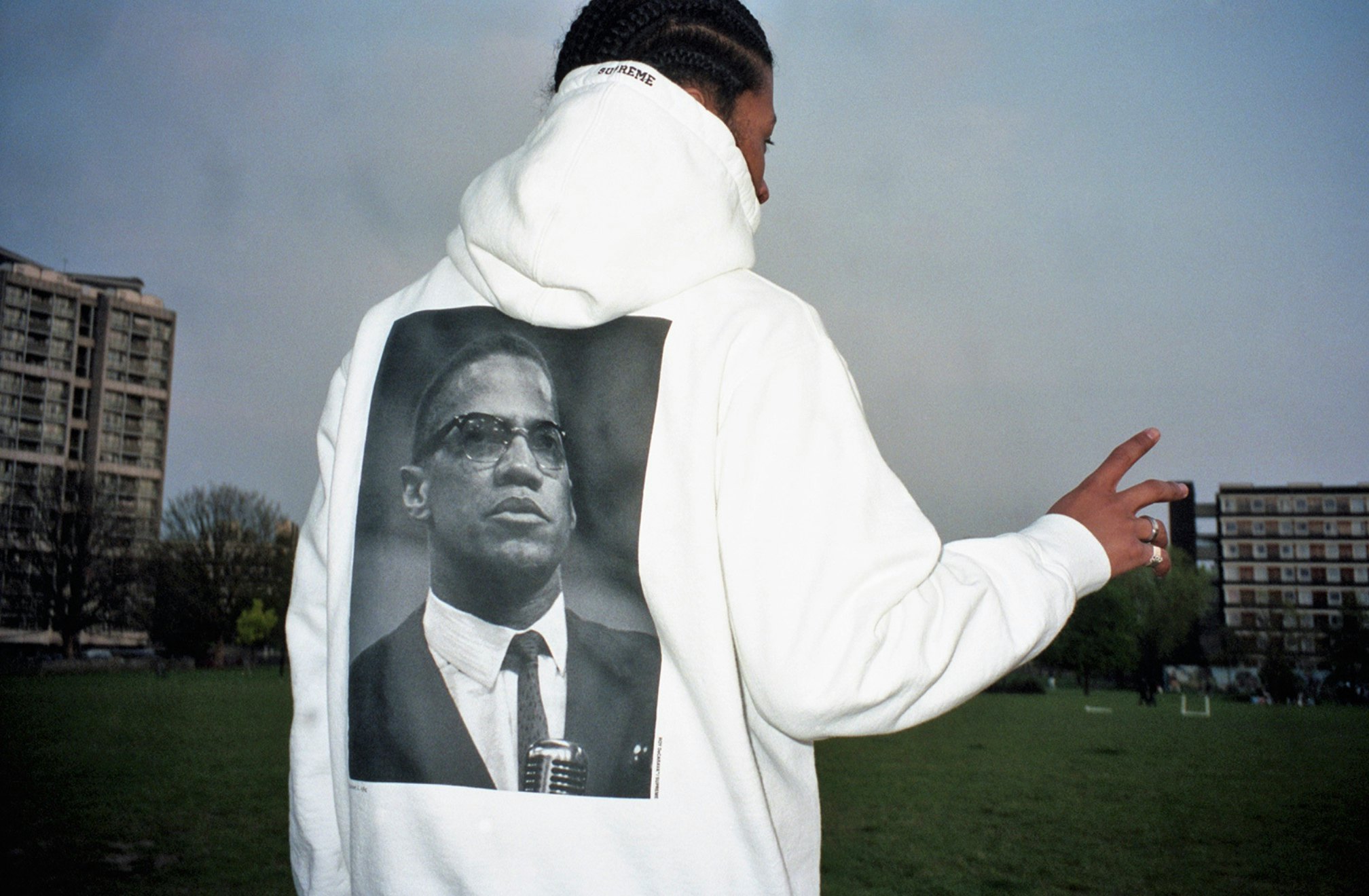 SUPREME Malcolm X Hooded Sweatshirt L 大好き sandorobotics.com