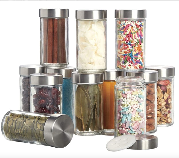 stainless steel lid spice jars
