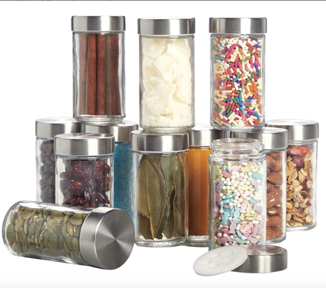 stainless steel lid spice jars