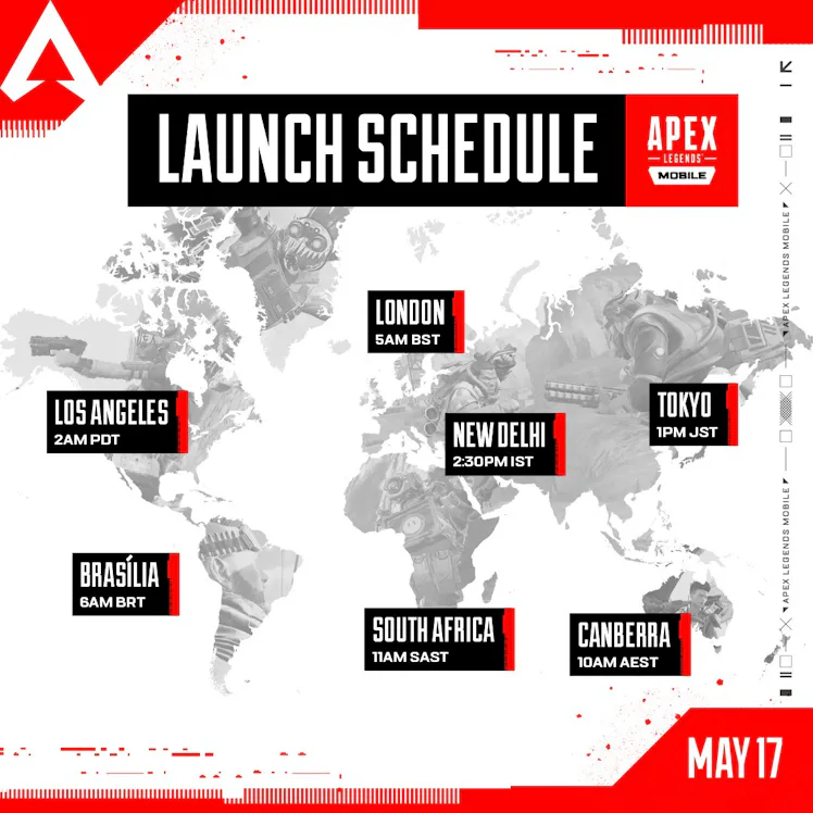 Apex Legends Roster Launch 'Apex Legends Mobile' launch time, platforms, and pre-registration details