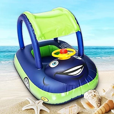 car shaped Baby Pool Float with Canopy