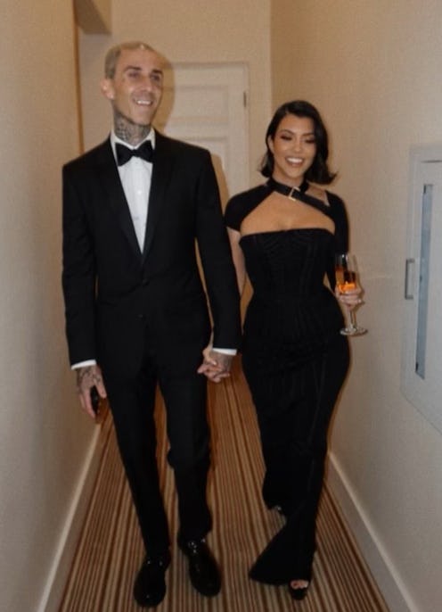 Kourtney Kardashian Travis Barker wedding guest hair
