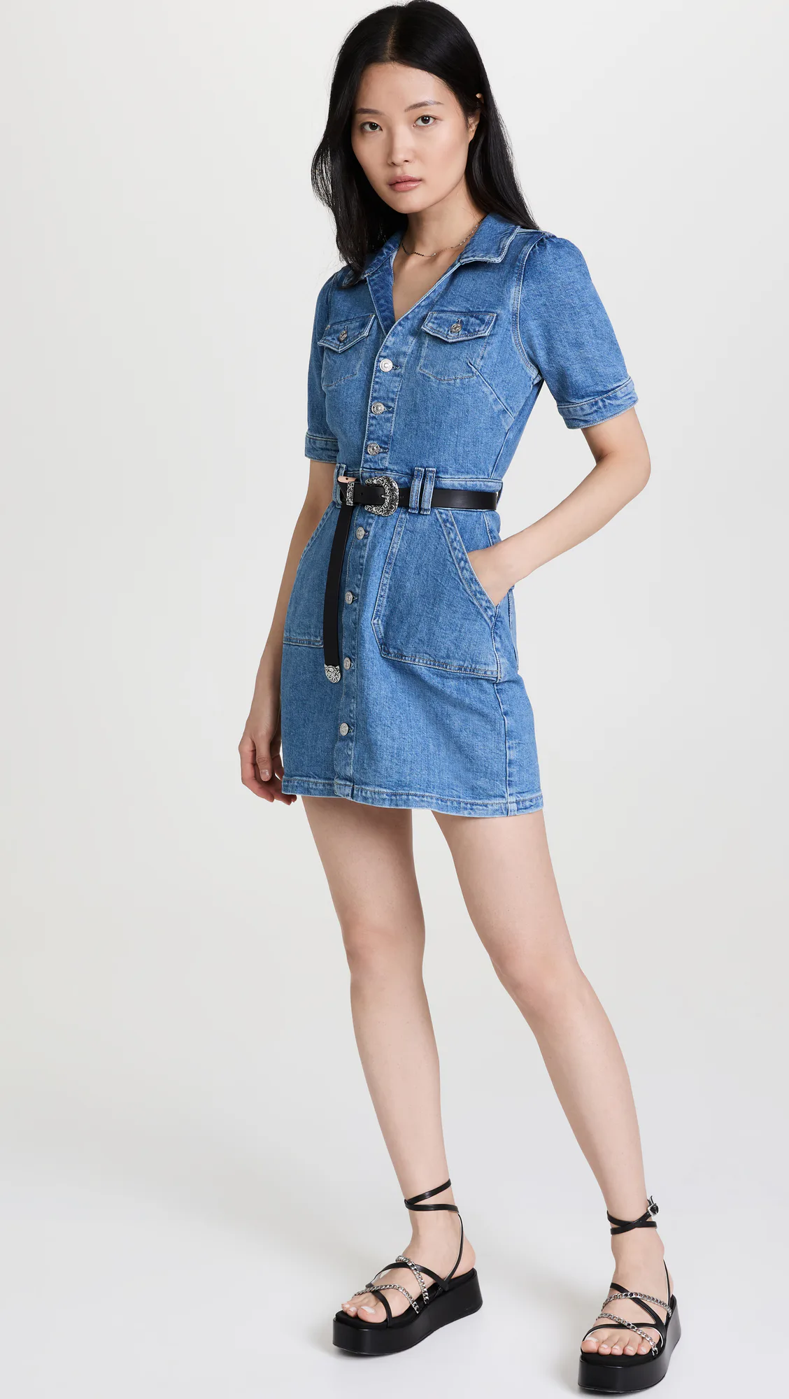 jennifer lopez denim dress See Jennifer Lopez's Gucci Denim Minidress With Ben Affleck