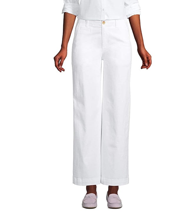 Lands' End Mid-Rise Wide-Leg Ankle Pants