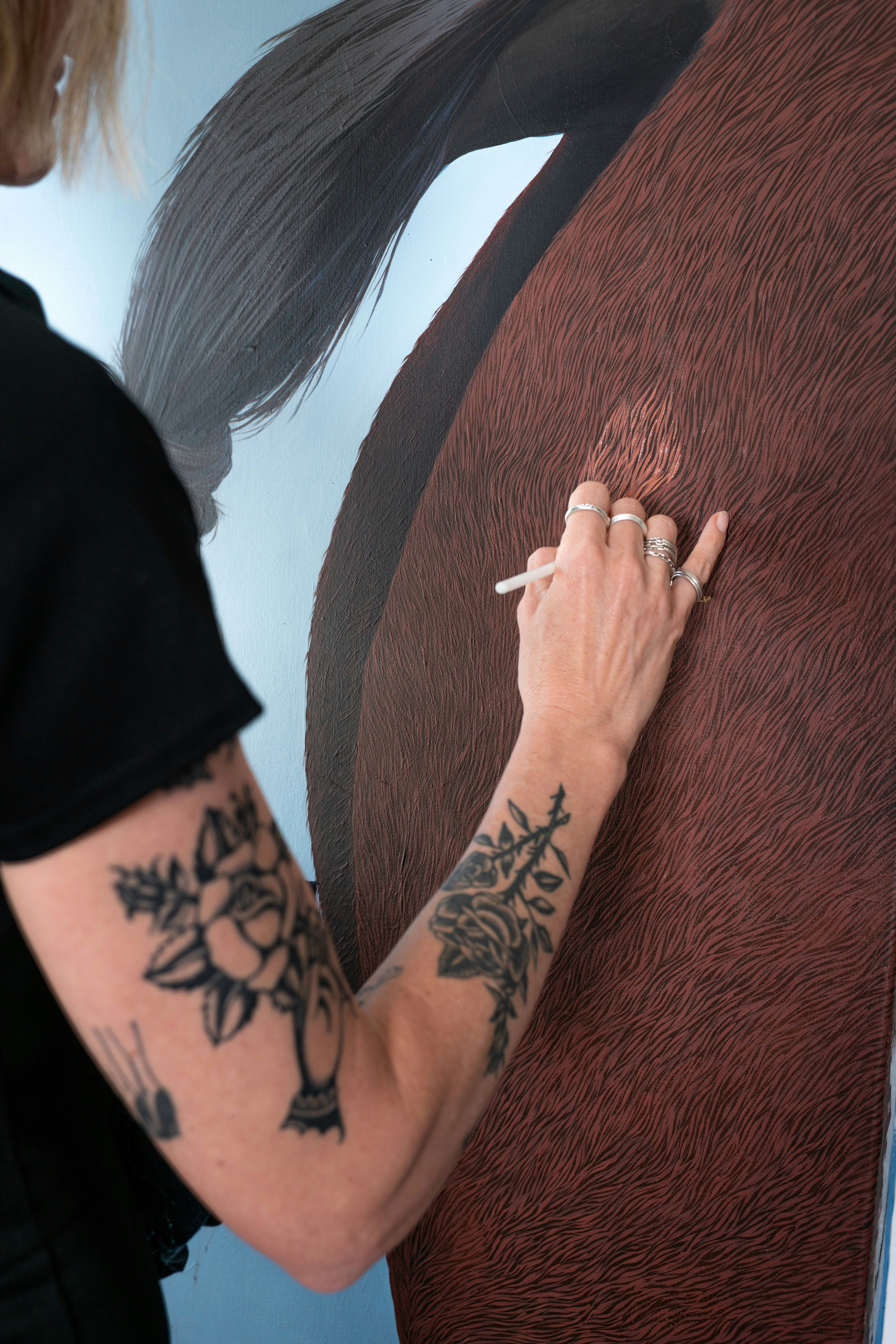 A Sarah Miska painting of a horse