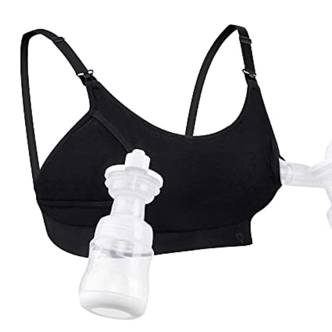 Amazon Momcozy Adjustable Breast-Pumps Holding and Nursing Bra