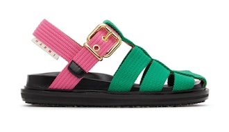 Green & Pink Fishermans Fussbett Sandals